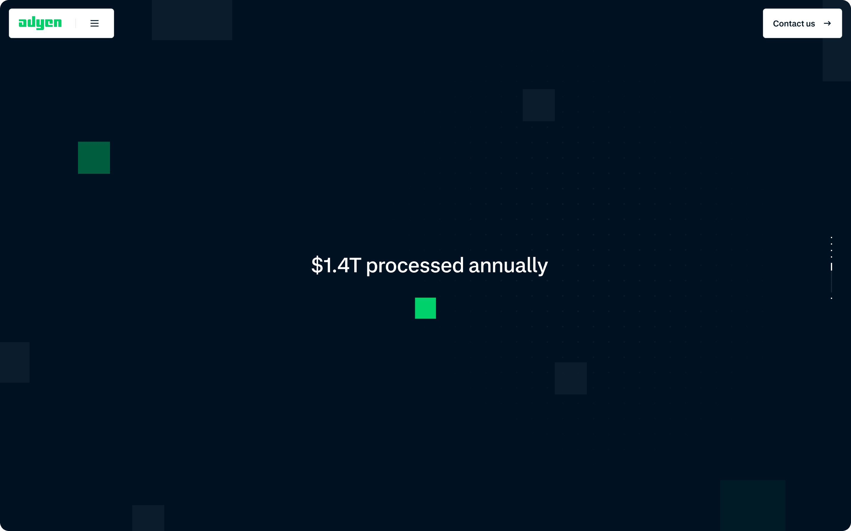 Adyen switchable module showing a global payments overview