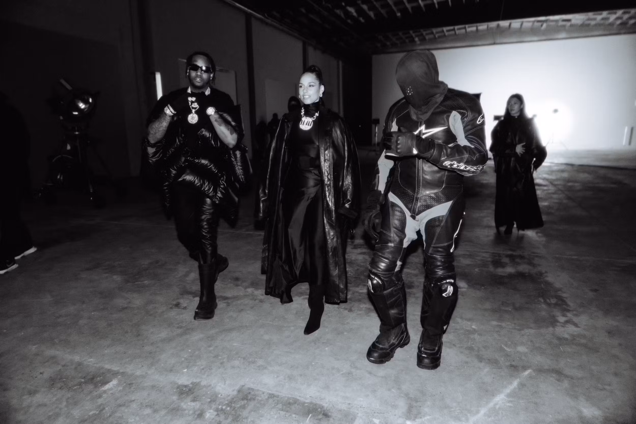 Photography of Alicia Keys, Fivio Foreign, Kanye West for music video City of Gods