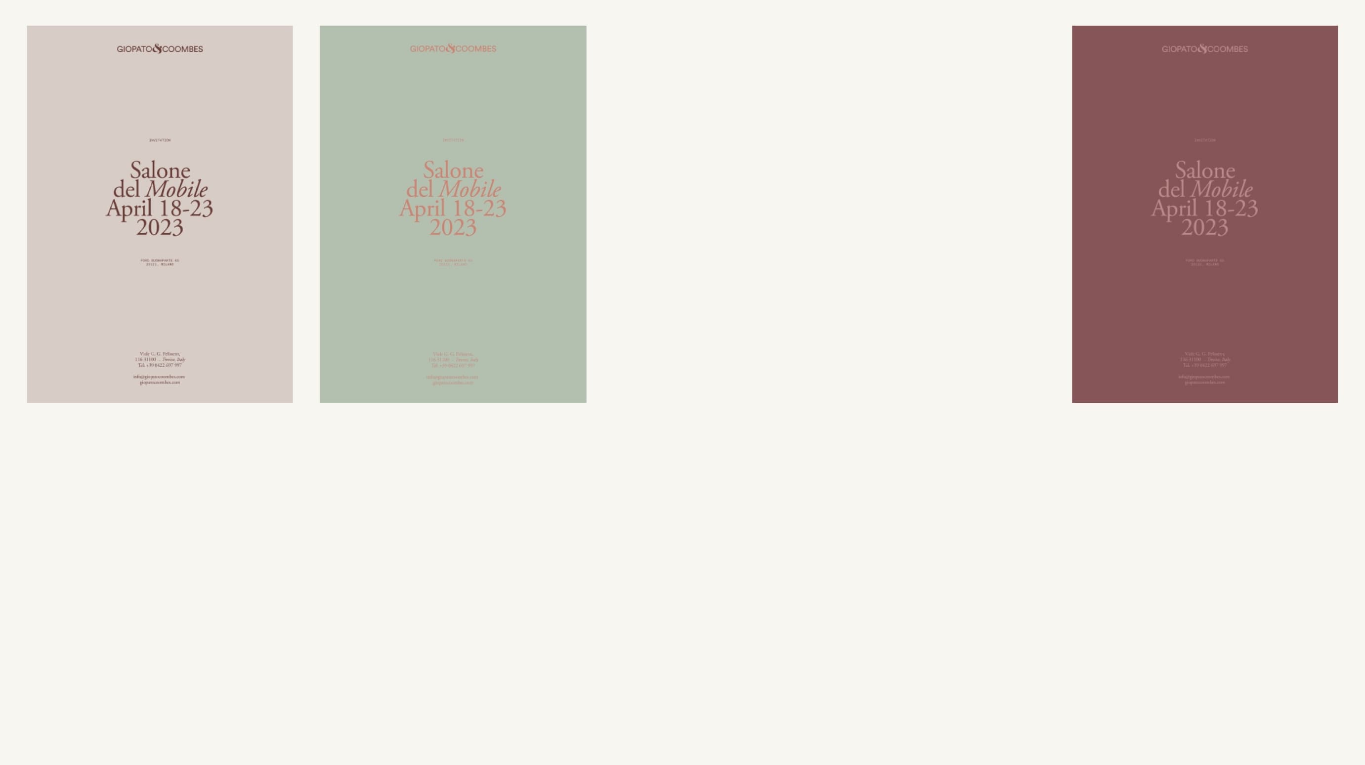 Image of the print brochure of Giopato & Coombes designed by Antinomy Studio