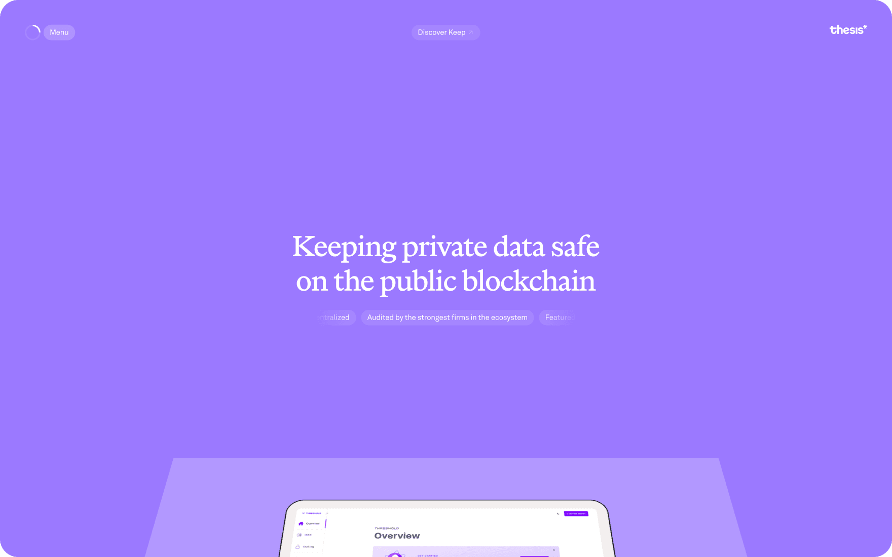 Thesis product page for Keep