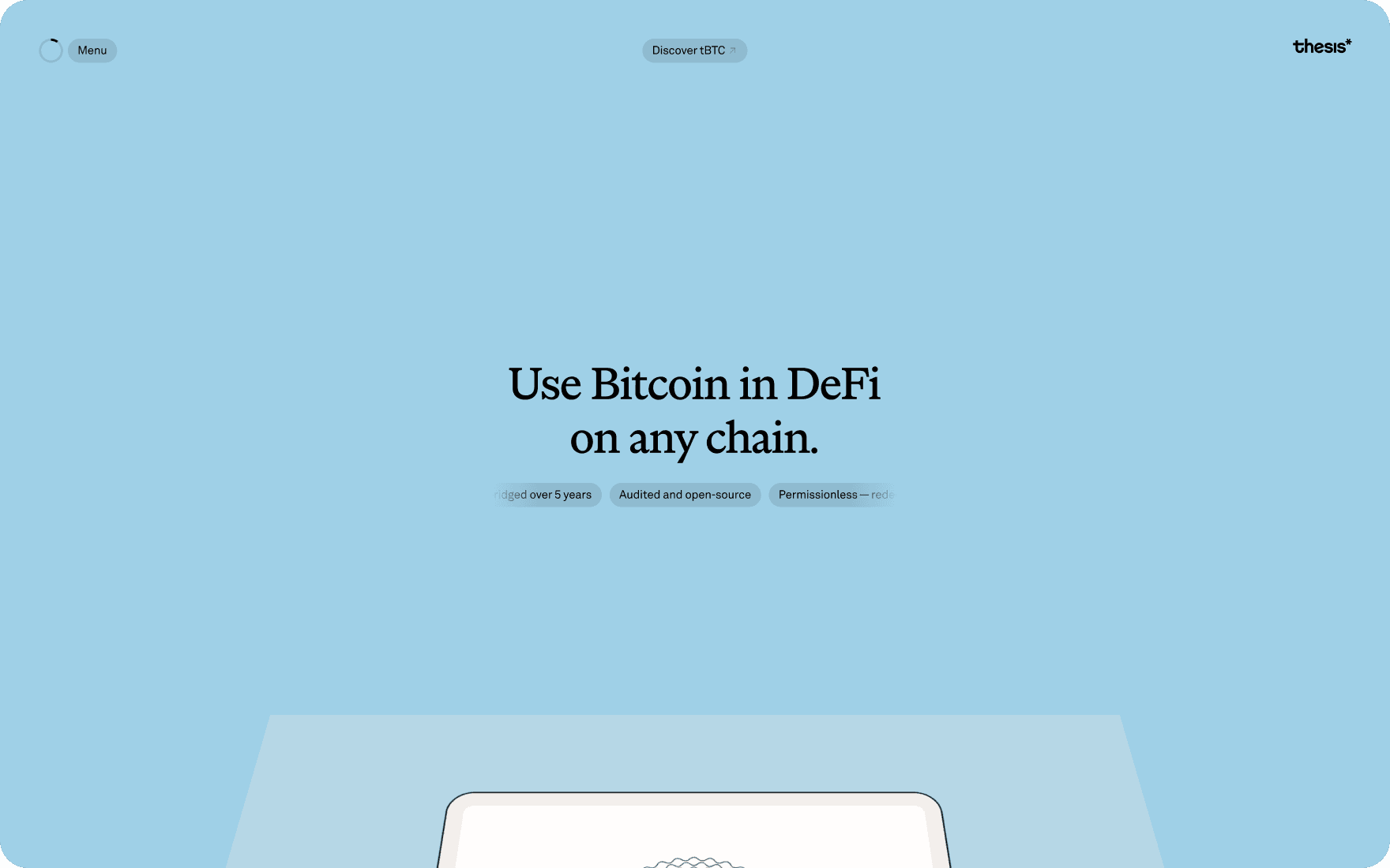 Thesis product page for tBTC