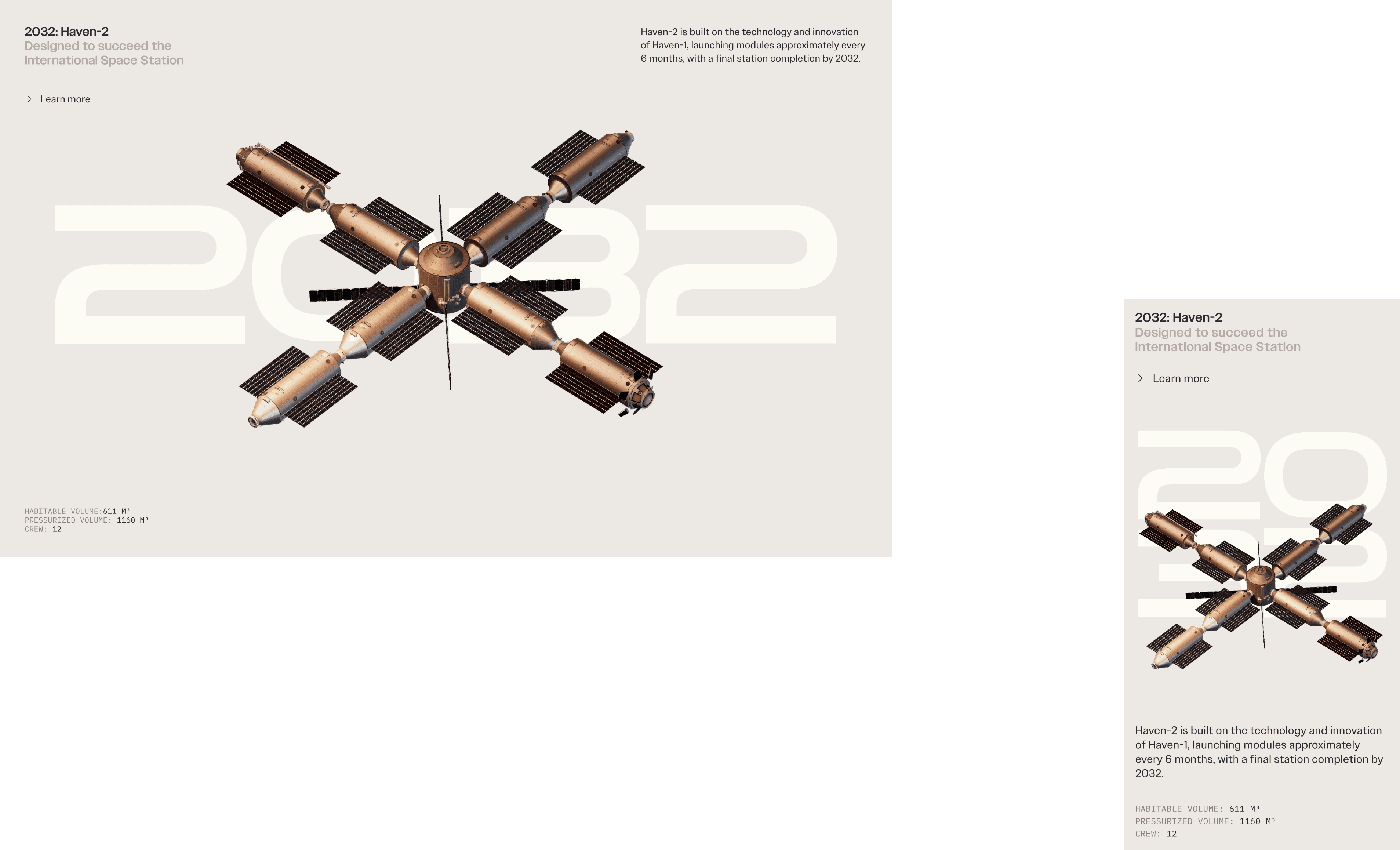 Vast website section featuring station rendering and content